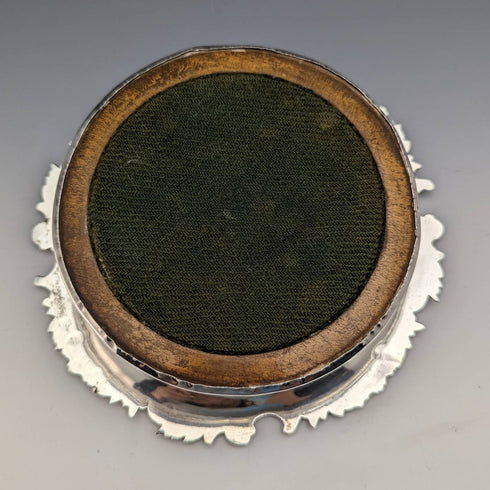 英國古董銀盤瓶杯墊