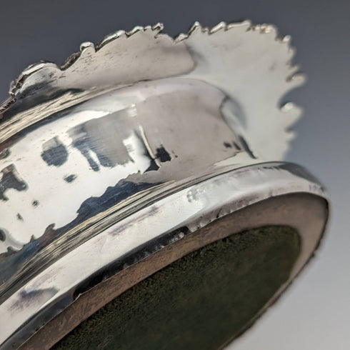 英國古董銀盤瓶杯墊