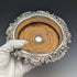 British antique silver plate bottle coaster