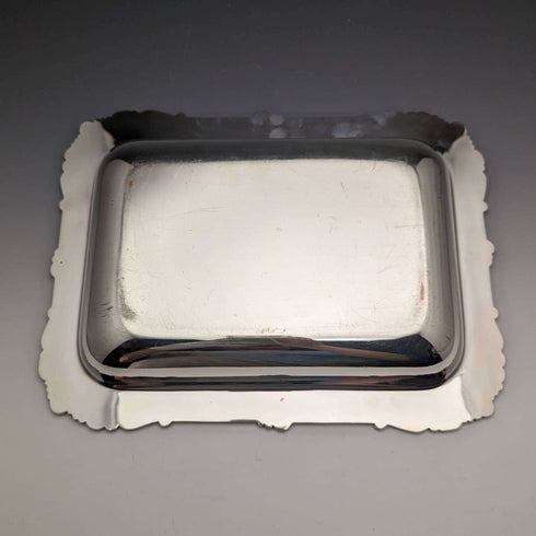 British Antique Silver Plate Square Entree Dish