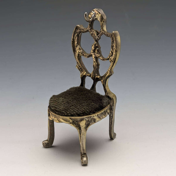1920s Brass Chair Pocket Watch Holder Gray Sheet