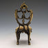 1920s Brass Chair Pocket Watch Holder Brown Seat