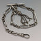Around 1900 British Antique Sterling Silver Albert Chain 30g Fancy Link Tassel Fob