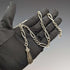 Around 1900 British Antique Sterling Silver Albert Chain 30g Fancy Link Tassel Fob