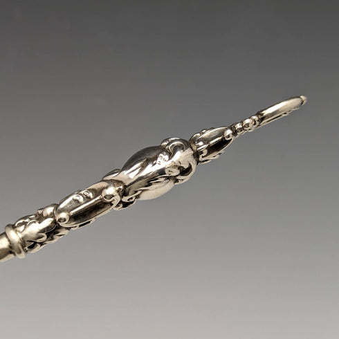 1912 British Antique Sterling Silver Handle Button Hook