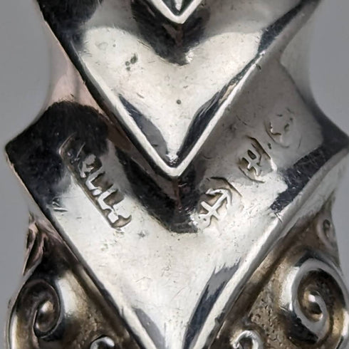 1889 British Antique Pure Silver Handle Toasting Fork Adie and Lovekin