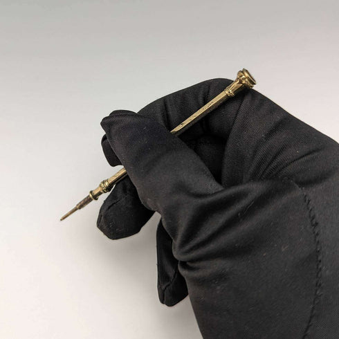 古董鍍金魔術鉛筆切割玻璃裝飾伸縮 75-92 毫米