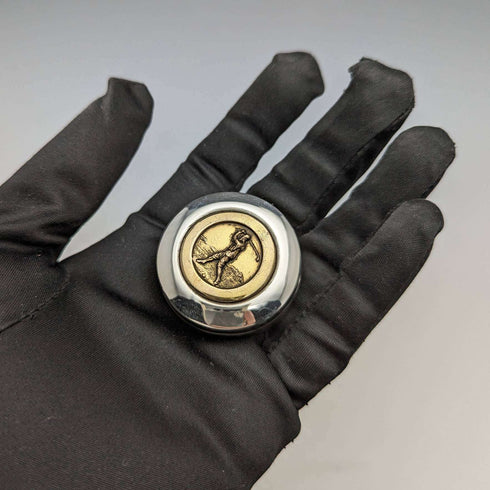 Italian Vintage Sterling Silver Pill Case Golfer Design