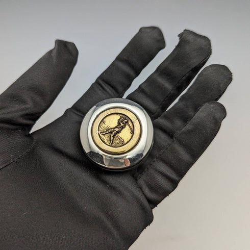 意大利復古純銀藥盒高爾夫球手設計