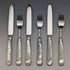 1897 British Antique Sterling Silver Blade White Pearl Shell Handle Cutlery 3 Pair Set J Barraclough