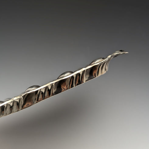 1905 年英國古董純銀浮雕雕刻梳妝台托盤 336 克霍勒斯·伍德沃德