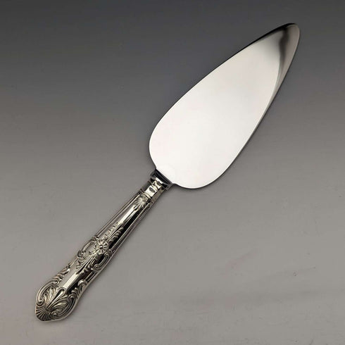 1987 British Vintage Sterling Silver Handle Cake Slicer Boxed Broadway