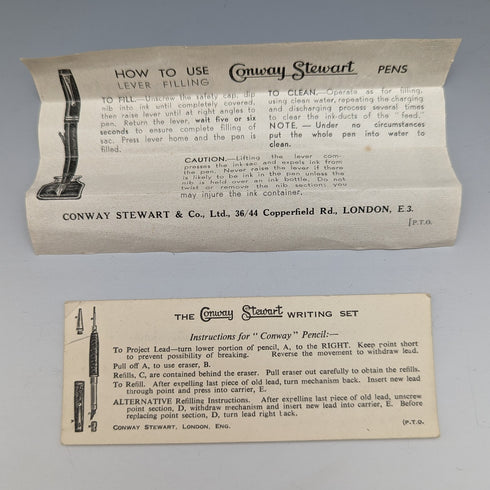 英國復古 Conway Stewart 鋼筆鉛筆套裝黑色盒裝