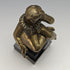 Antique Ormolu & Marble Boy Figurine Pocket Watch Holder Display Stand