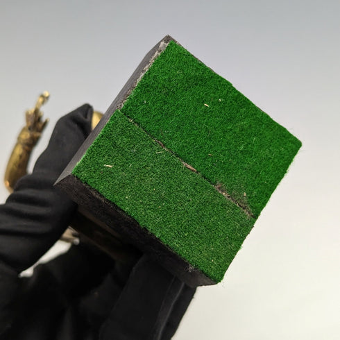 古董 Ormolu 和大理石男孩雕像懷錶架展示架