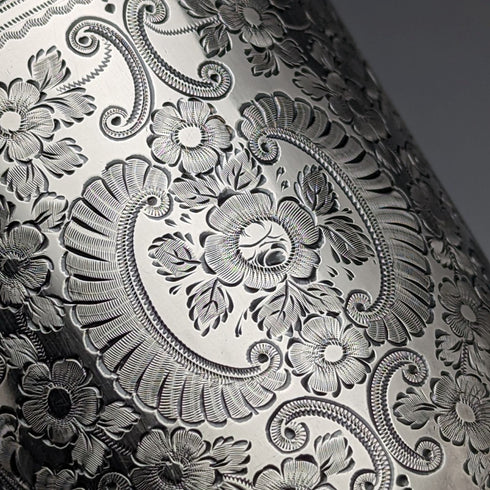 1904 British antique sterling silver mug 130g Walker and Hall