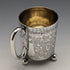 1904 British antique sterling silver mug 130g Walker and Hall