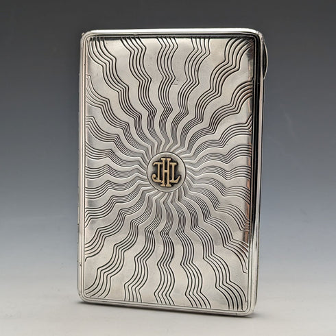 古董純銀百家樂經銷商卡盒 165 克