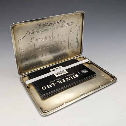 古董純銀百家樂經銷商卡盒 165 克