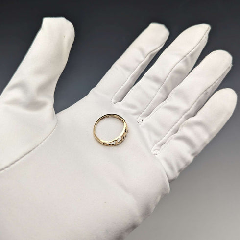 British vintage jewelry "LOVE" engraving 9ct gold ring