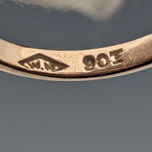 英国ヴィンテージジュエリー アメジスト 9ctゴールドリング 指輪