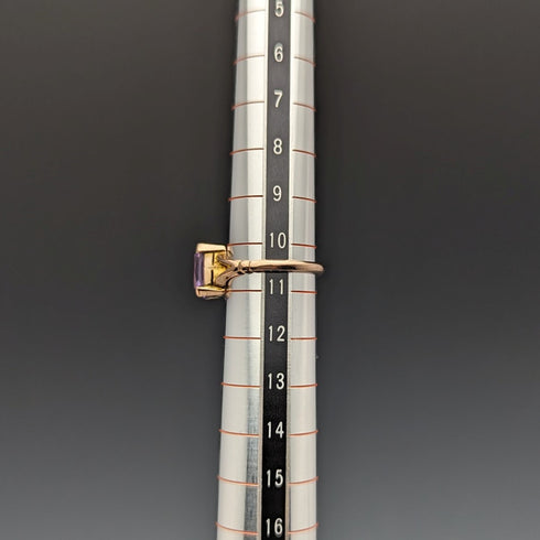 英国ヴィンテージジュエリー アメジスト 9ctゴールドリング 指輪