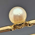 British vintage 9ct gold pearl pin brooch PMS