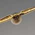 British vintage 9ct gold pearl pin brooch PMS