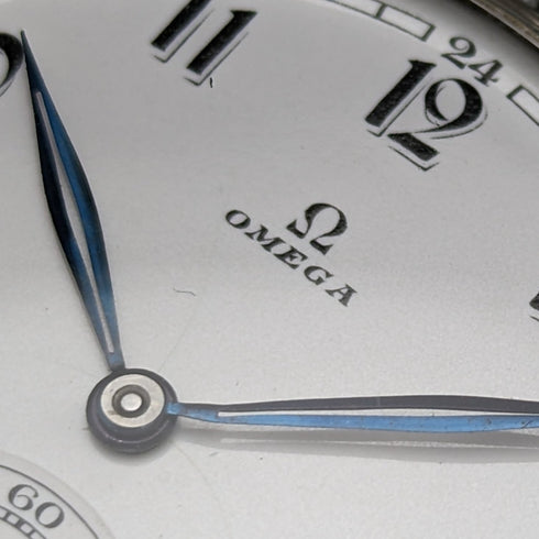 1939年頃 ヴィンテージ オメガ 懐中時計 シルバープレート オープンフェース 動作良好