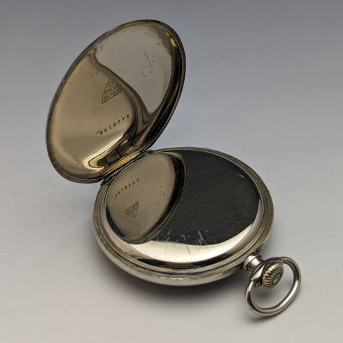 1939年頃 ヴィンテージ オメガ 懐中時計 シルバープレート オープンフェース 動作良好