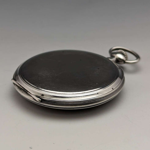Around 1916 Antique Longines pocket watch thin silver side open face works well