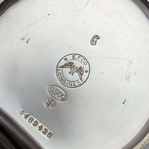 Around 1916 Antique Longines pocket watch thin silver side open face works well