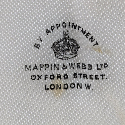 1938 British vintage enamel decorated sterling silver teaspoon set of 6 in a case MAPPIN and WEBB