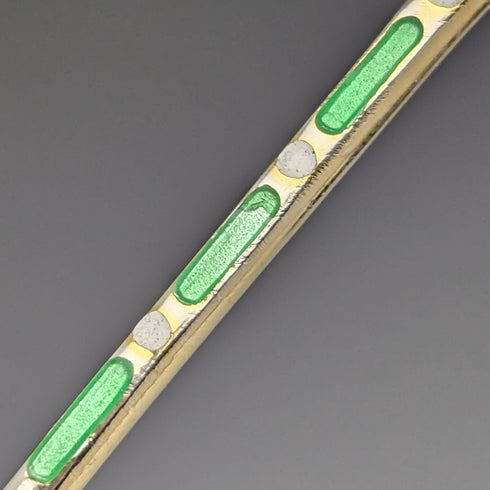 1938年 英国ヴィンテージ エナメル装飾 純銀製ティースプーン6本セット ケース入り MAPPIN and WEBB