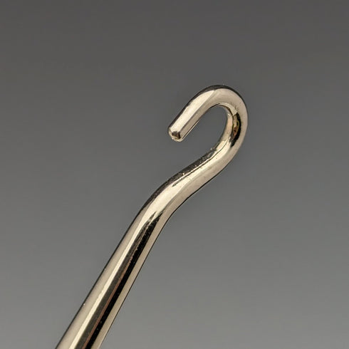 1913 British Antique Pure Silver Handle Shoehorn Button Hook Set in Case J & R Griffin