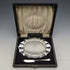 1930s British Vintage Pure Silver & Glass Inner Butter Dish in Case