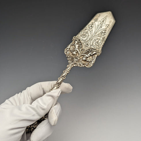 Around 1900 German Antique Continental Silver Cake Server