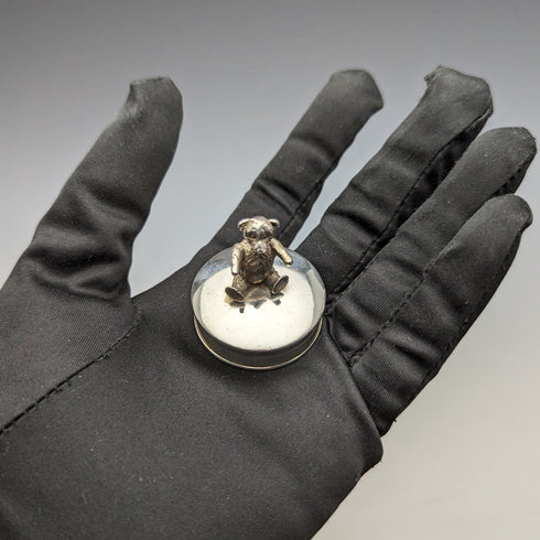 復古純銀藥盒泰迪熊 CME