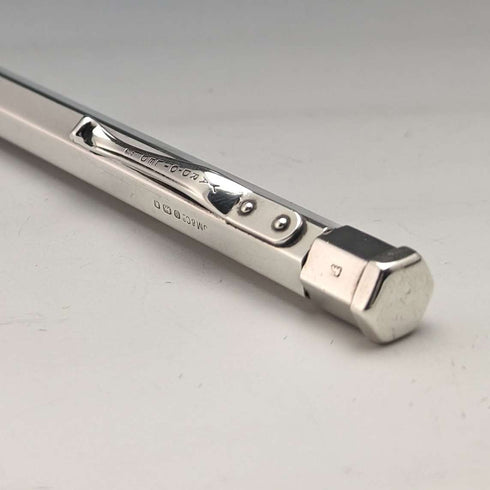 1955 British Vintage Yard O Red Sterling Silver Hexagon Propulsion Pencil Case