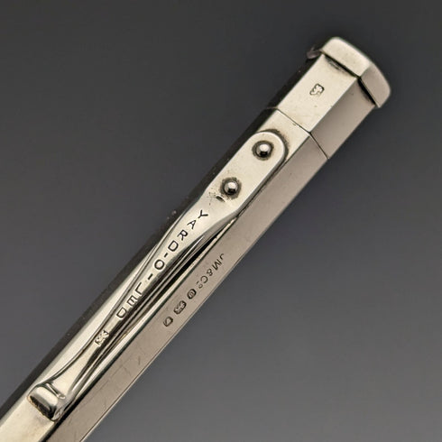 1955 年英國復古 Yard O 紅色純銀六邊形推進鉛筆盒