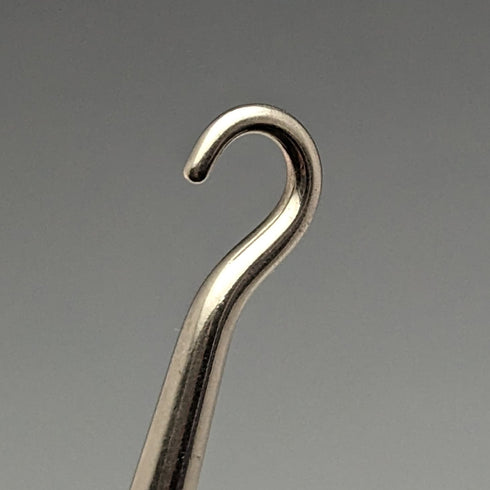 1912 British Antique Pure Silver Handle Shoehorn Button Hook x2 Set Adie & Lovekin