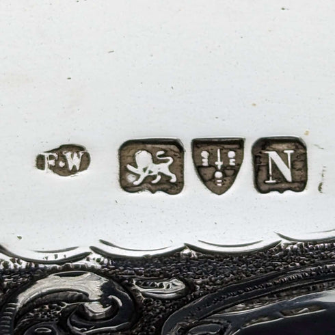 1896 年英國古董純銀方形梳妝台托盤 666 克 Florence Warden