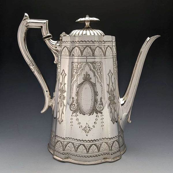 1885 年英國古董 Britannia 金屬咖啡杯 William Tyler