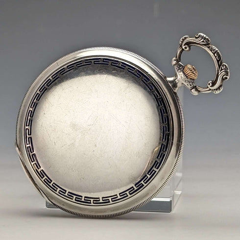 1924年頃 アンティーク ロンジン 懐中時計 銀側薄型ハンターケース 動作良好