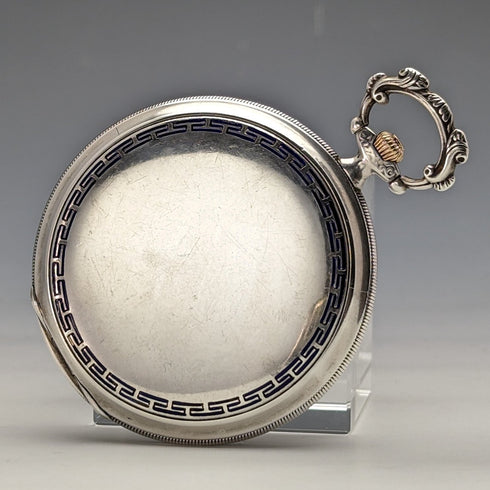 1924年頃 アンティーク ロンジン 懐中時計 銀側薄型ハンターケース 動作良好