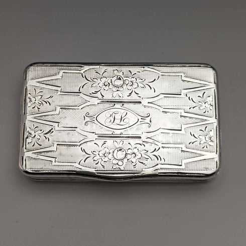 Early 19th Century French Antique 950 Silver Snuff Box 69g