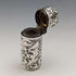 1896 British Antique Sterling Silver Relief Bird Sculpture Portable Perfume Bottle Sampson Mordan