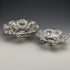 1897 British Antique Sterling Silver Earring Decoration Bowl with Legs Large and Small Pair Total 340g MAPPIN BROS