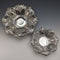 1897 British Antique Sterling Silver Earring Decoration Bowl with Legs Large and Small Pair Total 340g MAPPIN BROS