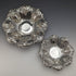 1897 British Antique Sterling Silver Earring Decoration Bowl with Legs Large and Small Pair Total 340g MAPPIN BROS